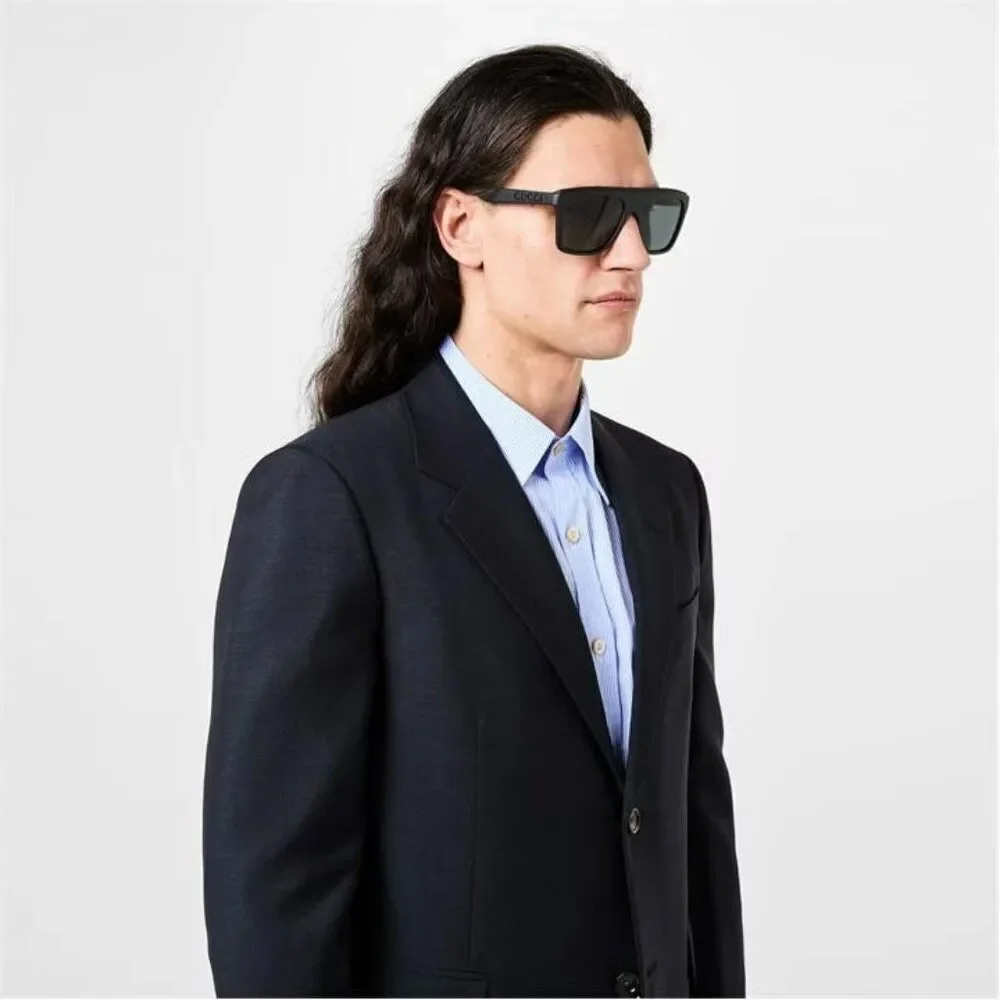 NEW Gucci GG1570S 001 Matte Black Grey Unisex Pilot Sunglasses GG 1570S
